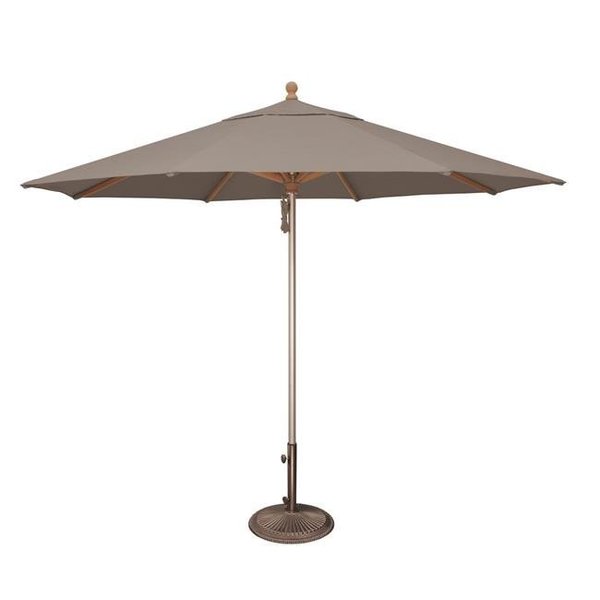 Simply Shade SimplyShade SSUWA811SS-A48103S Ibiza 11 ft. Sunbrella Wood & Aluminum Umbrella  Cast Silver SSUWA811SS-A48103S